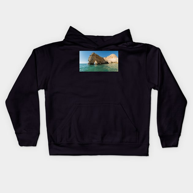 Cliffs at Marinha beach Kids Hoodie by homydesign